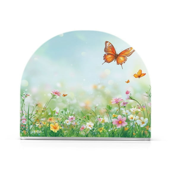 Standing Dining Table Napkin Holder, Napkin Holder for Table Kitchen Acrylic Paper Tissue Organization, Beautiful Spring Background