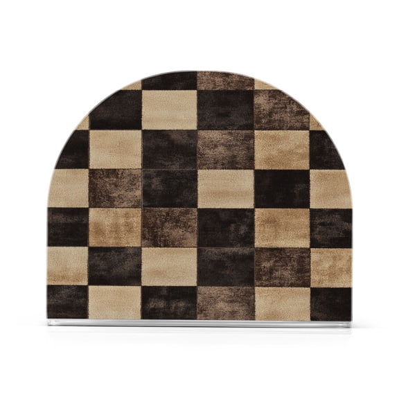Standing Dining Table Napkin Holder, Napkin Holder for Table Kitchen Acrylic Paper Tissue Organization, Brown and Black Tartan