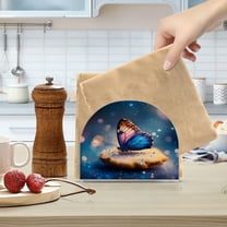 Standing Dining Table Napkin Holder, Napkin Holder for Table Kitchen Acrylic Paper Tissue Organization, Butterfly and Cookie