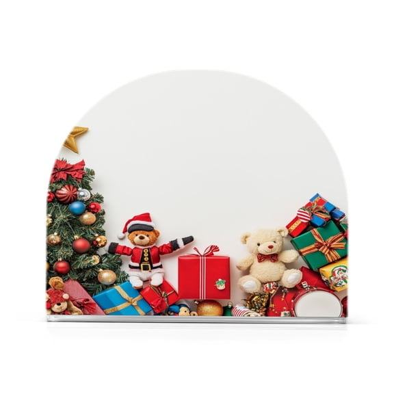Standing Dining Table Napkin Holder, Napkin Holder for Table Kitchen Acrylic Paper Tissue Organization, Christmas-themed Background