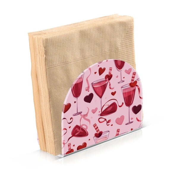 Standing Dining Table Napkin Holder, Napkin Holder for Table Kitchen Acrylic Paper Tissue Organization, Cocktail Pattern