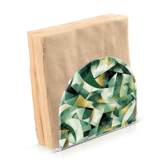 Standing Dining Table Napkin Holder, Napkin Holder for Table Kitchen Acrylic Paper Tissue Organization, Cubist Geometric Shapes