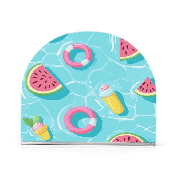 Standing Dining Table Napkin Holder, Napkin Holder for Table Kitchen Acrylic Paper Tissue Organization, Cute Pool Background