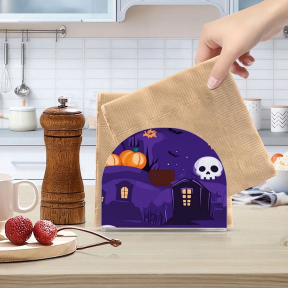 Standing Dining Table Napkin Holder, Napkin Holder for Table Kitchen Acrylic Paper Tissue Organization, Cute Simple Cartoon