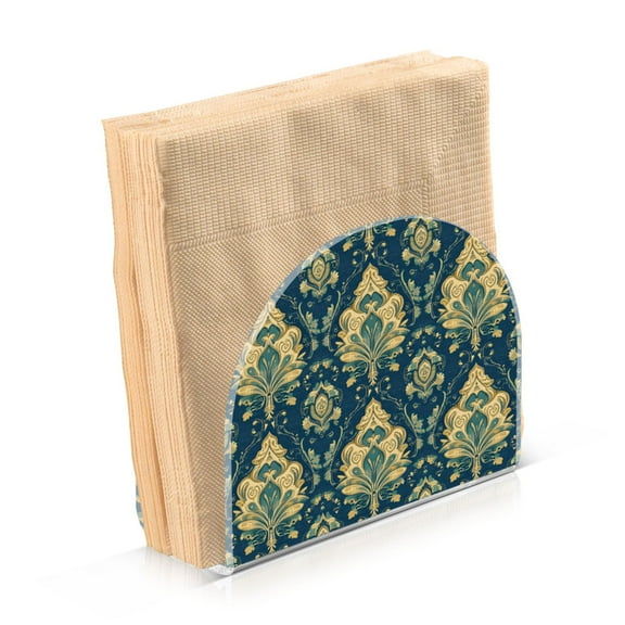 Standing Dining Table Napkin Holder, Napkin Holder for Table Kitchen Acrylic Paper Tissue Organization, Elegant Prints