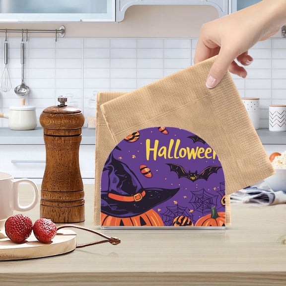 Standing Dining Table Napkin Holder, Napkin Holder for Table Kitchen Acrylic Paper Tissue Organization, Featuring Cartoonish Bat