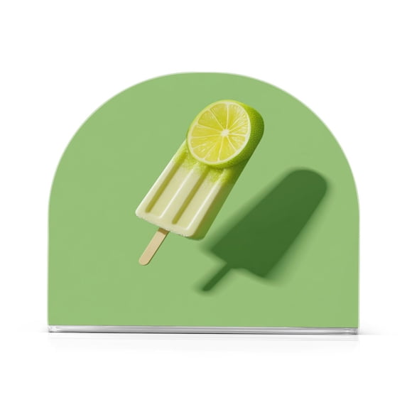 Standing Dining Table Napkin Holder, Napkin Holder for Table Kitchen Acrylic Paper Tissue Organization, Lemon and Lime Popsicle