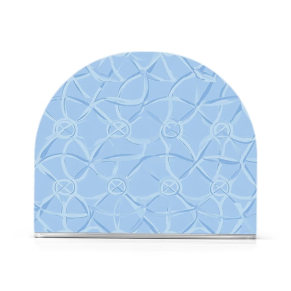 Standing Dining Table Napkin Holder, Napkin Holder for Table Kitchen Acrylic Paper Tissue Organization, Light Blue Geometric Pattern