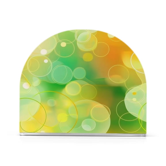 Standing Dining Table Napkin Holder, Napkin Holder for Table Kitchen Acrylic Paper Tissue Organization, Light Yellow Round