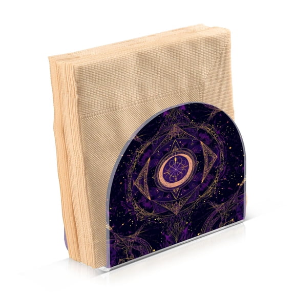 Standing Dining Table Napkin Holder, Napkin Holder for Table Kitchen Acrylic Paper Tissue Organization, Mystical Lines Pattern