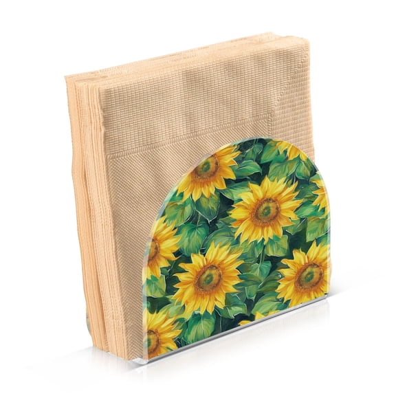 Standing Dining Table Napkin Holder, Napkin Holder for Table Kitchen Acrylic Paper Tissue Organization, Pattern Of Sunflowers