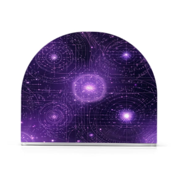 Standing Dining Table Napkin Holder, Napkin Holder for Table Kitchen Acrylic Paper Tissue Organization, Purple Pattern Background