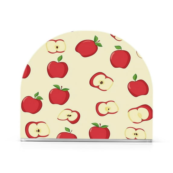 Standing Dining Table Napkin Holder, Napkin Holder for Table Kitchen Acrylic Paper Tissue Organization, Red Apple Pattern