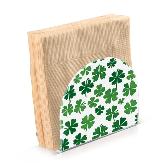 Standing Dining Table Napkin Holder, Napkin Holder for Table Kitchen Acrylic Paper Tissue Organization, Shamrock Pattern