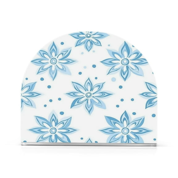 Standing Dining Table Napkin Holder, Napkin Holder for Table Kitchen Acrylic Paper Tissue Organization, Snowflake-like Flowers Pattern