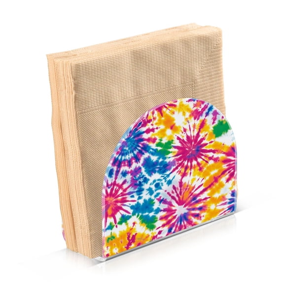 Standing Dining Table Napkin Holder, Napkin Holder for Table Kitchen Acrylic Paper Tissue Organization, Tie-dye Pattern