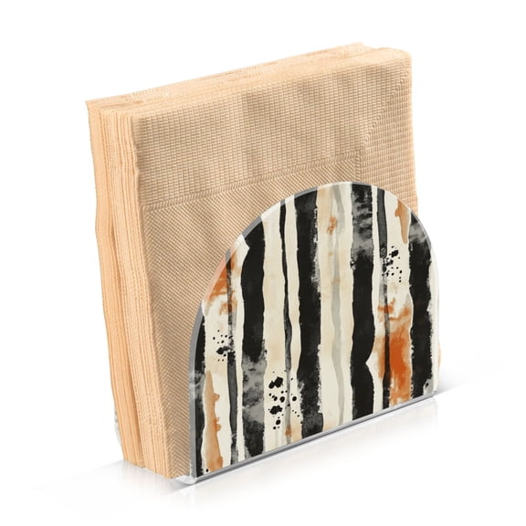 Standing Dining Table Napkin Holder, Napkin Holder for Table Kitchen Acrylic Paper Tissue Organization, Vertical Stripes