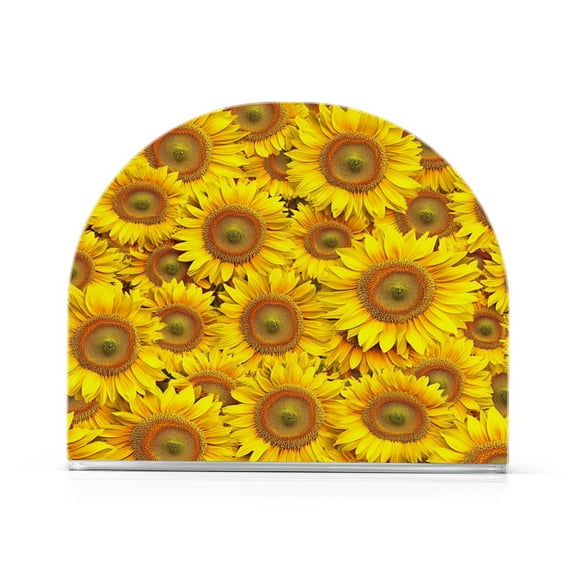 Standing Dining Table Napkin Holder, Napkin Holder for Table Kitchen Acrylic Paper Tissue Organization, Vibrant Sunflowers
