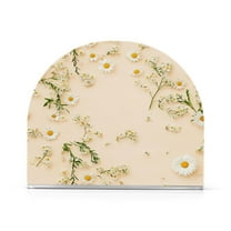 Standing Dining Table Napkin Holder, Napkin Holder for Table Kitchen Acrylic Paper Tissue Organization, White Small Daisy