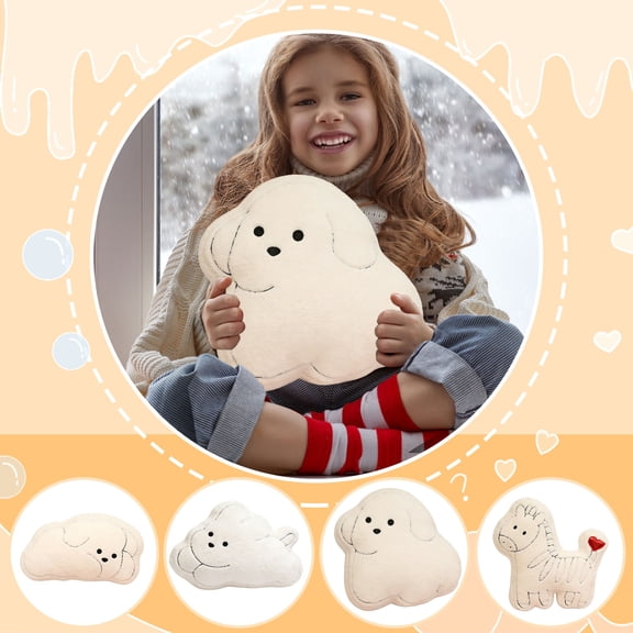 Standing Dog Plush Toy Cartoon Cloud Shape Stuffed Animal for Creative Home Decoration and Soft Companion for Living Room Gift