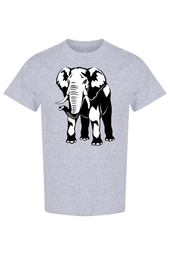 Standing Elephant Design T-Shirt Men -Image by Shutterstock, Male Medium
