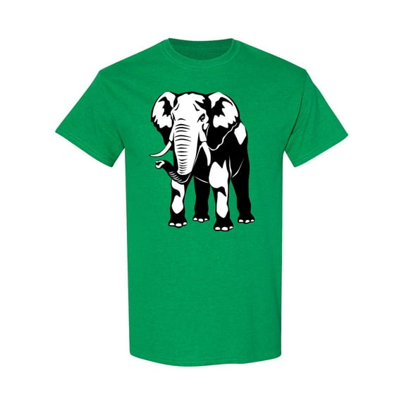 Standing Elephant Design T-Shirt Men -Image by Shutterstock, Male Medium