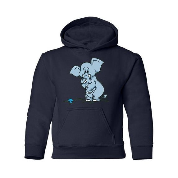 Standing Elephant Hoodie Juniors -Image by Shutterstock, Large