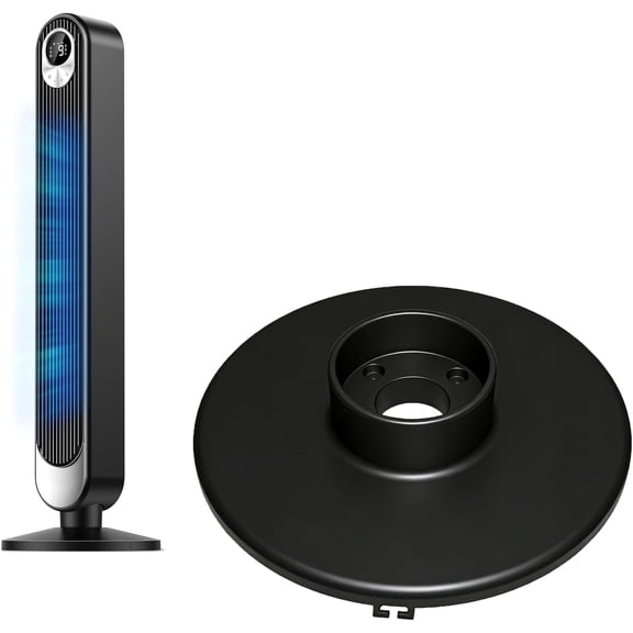 Standing Fan Base Replacement Compatible with Dreo Tower Fan - Stable Pedestal with Cord Management - Wide, Stable Base Suitable for Daily Use (black)