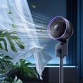 thumbnail image 1 of Standing Fan for Bedroom, 1190CFM Pedestal Fans Oscillating, Adjustable Floor Fan with DC Motor, 23dB Quiet, 12 Speeds, 12H Timer for Home Office- Purple, 1 of 7