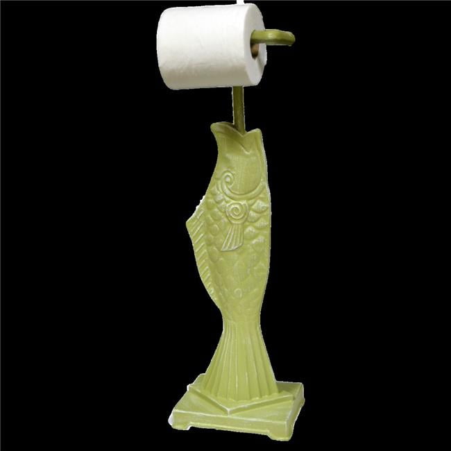 Standing Fish Toilet Paper Holder, Coastal Green