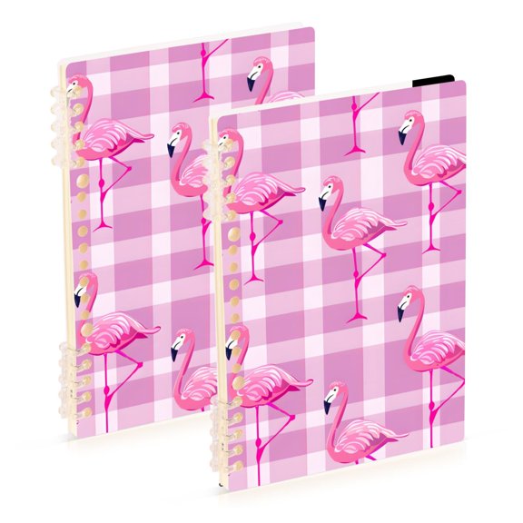 Standing Flamingos Notebook Detachable Coil Notebook Diary Plan Book A5 Size 60 Pages 1 Pack