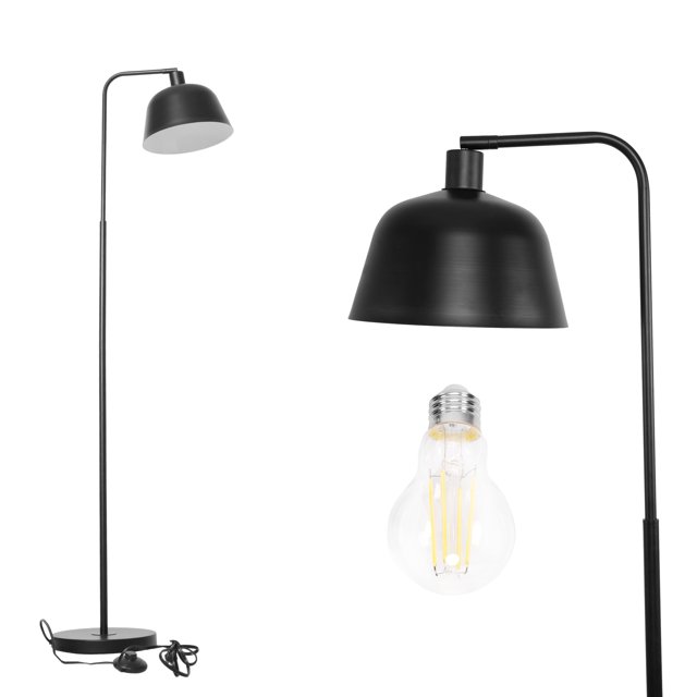 Standing Floor Lamp, Modern Tall Black Floor Lamps with 8W LED Bulb