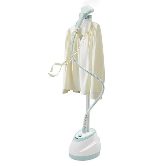 Standing Garment Steamer - Garment Hanger Steamer for Clothes Standing Flat Hanging with Ironing Board 98 - 10 Level Adjustment, Heats in 45 Seconds for 60+min Continuous Steaming (White)