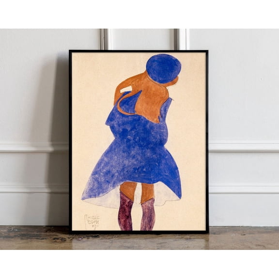 Standing Girl 1908 by Egon Schiele Print Egon Schiele Art Print Egon Schiele Reproduction