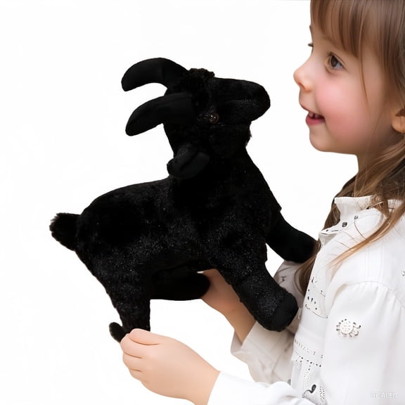 Standing Goat Plush Toy-White Goat Stuffed Animal Doll Pillow-Home Decor Creative Gift Birthday Gift-11.8 Inch