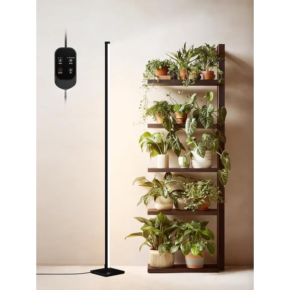 Standing Grow Light with Auto-Timer, 36W Vertical Grow Lights for Indoor Plants,3 Light Modes,268 LEDs Detachable Full Spectrum Plant Lights for Wide Area Coverage in Indoor Plants (60IN-Silver)