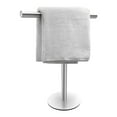 thumbnail image 1 of Standing Hand Towel Holder, T-Shape Towel Rack Stand, Stainless Steel Towel Bar for Bathroom Kitchen Vanity Countertop, Nickel (Silver), 1 of 8