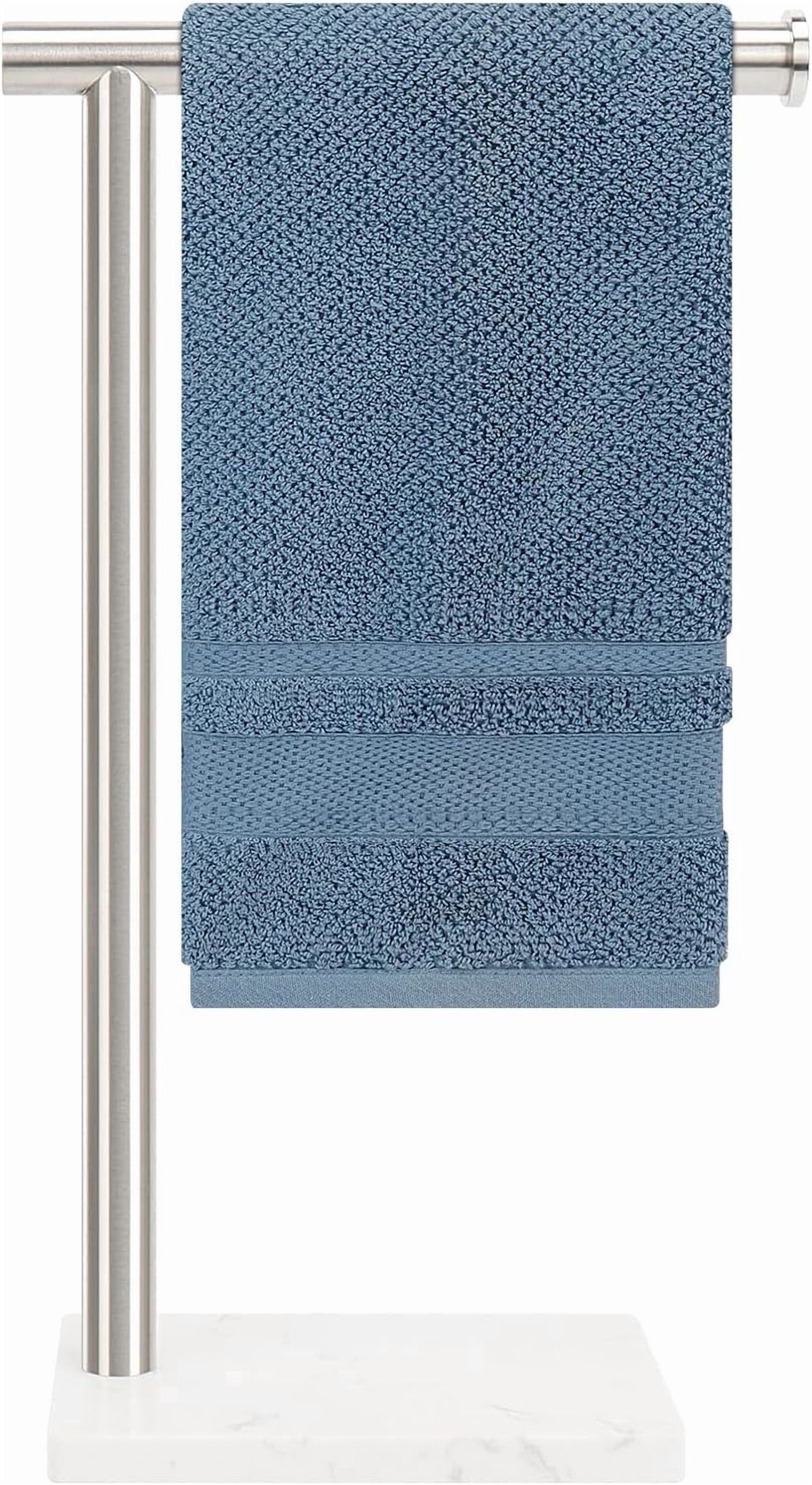 Standing Hand Towel Holder with Marble Base, Stainless Steel Bathroom ...