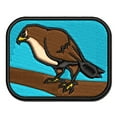 thumbnail image 1 of Standing Hawk Falcon Bird of Prey Applique Multi-Color Embroidered Hook & Loop Patch - 3.5 Inch Large, 1 of 5