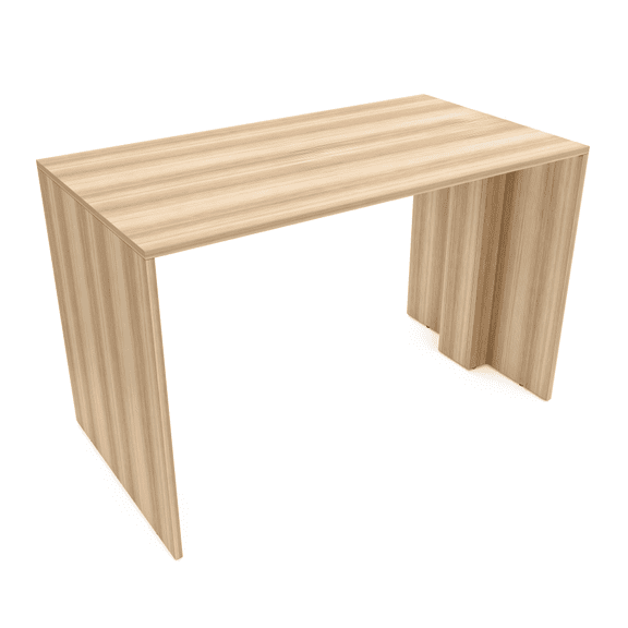 Standing Height 4 Person Collaboration Table | 36x66 All Laminate Face-To-Face Desk | Blonde Surfside Ash