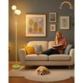 thumbnail image 1 of Standing Lamps with 3Pcs 3000K G9 Bulbs Stepless Green Dimmable Floor Lamp with Stable Base 3-Lights Modern Design Mid Century Floor Lamp for Living Room/Bedroon/Office, 1 of 16