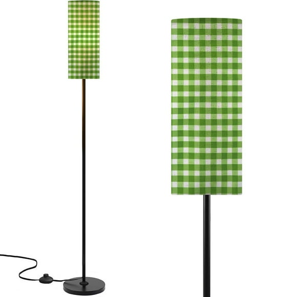 Standing Lamps Pattern picnic green Modern Floor Lamp Bohemian lamps Minimalist Linen Lampshade 3 Color