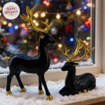 thumbnail image 1 of Standing & Lying Reindeer Figurine Set, Indoor Outdoor Christmas Xmas Decorations, Elk Tabletop Decor for New Year Mantel Window Home Party Decor, 1 of 7