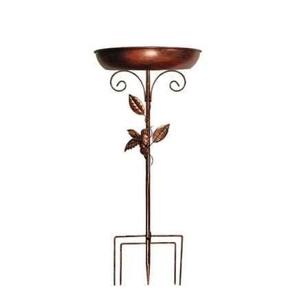 Standing Metal Bird Baths For Outdoors, Garden Birdbath Birdfeeder For Outside Yard Decor 0.7 Gallon