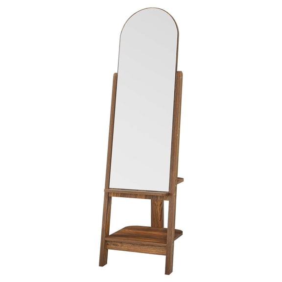 Standing Mirror, Walnut, Wood, Bedroom Living, Modern Contemporary HB34734