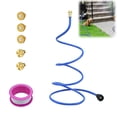 thumbnail image 1 of 3-Way Flexible Standing Mister, Outdoor Patio Misting System with Brass Nozzles, 76 Inch Garden Hose Cooling Sprinkler for Backyard Pool BBQ Pets, 1 of 12
