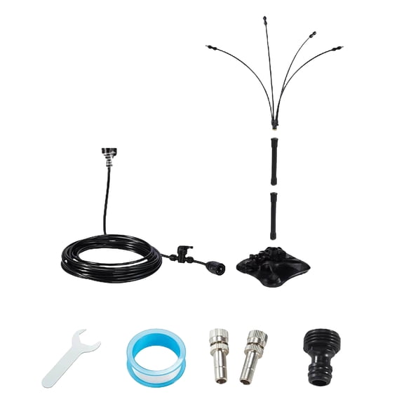 Standing Misters for Outside Patio, Adjustable Height Portable Misting System, Flexible Water Misters for Cooling Outdoor Backyard Porch Pool BBQ