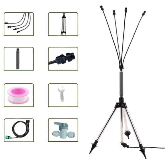 Standing Misting For Outside Garden Height Adjustable Stand Misting For Cooling Outdoor Portable Stand