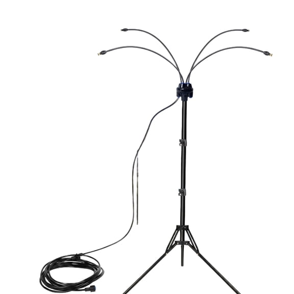 Standing Misting System for Outdoor Patio Cooling, Adjustable Mist Sprinkler for Yard Temperature Reduction, Flexible Water Sprayer, Garden Use White