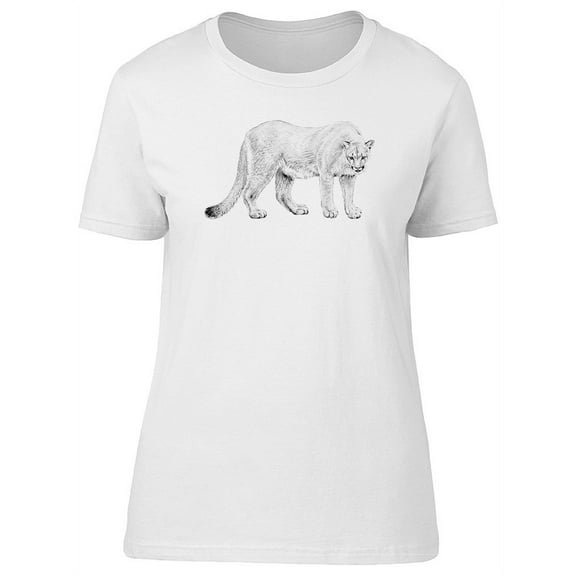 Standing Mountain Lion Pen Style T-Shirt Women -Image by Shutterstock, Female XX-Large